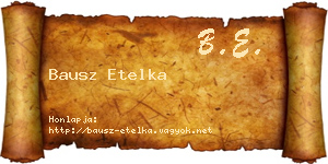 Bausz Etelka névjegykártya